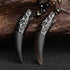 Collier Loup Griffe en Obsidienne